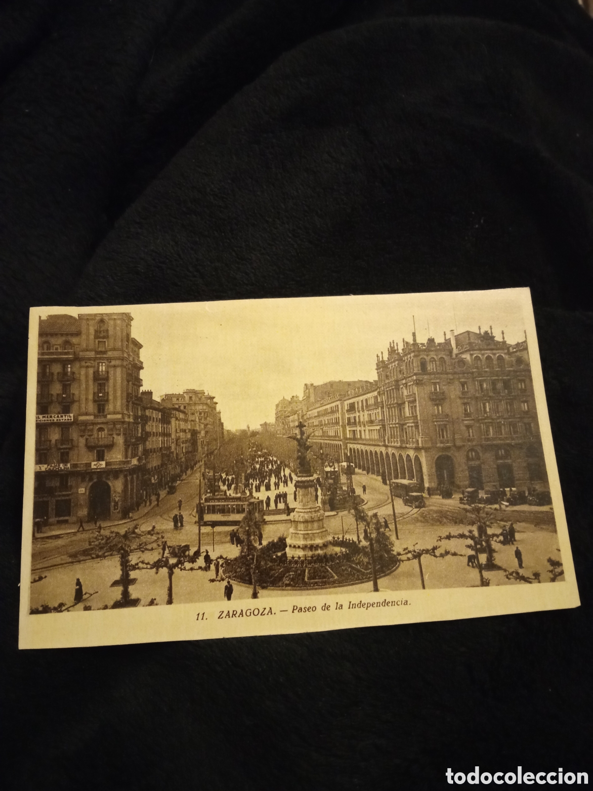 Postales: Antigua postal fotogr&aacute;fica, Zaragoza, Paseo de la Independencia