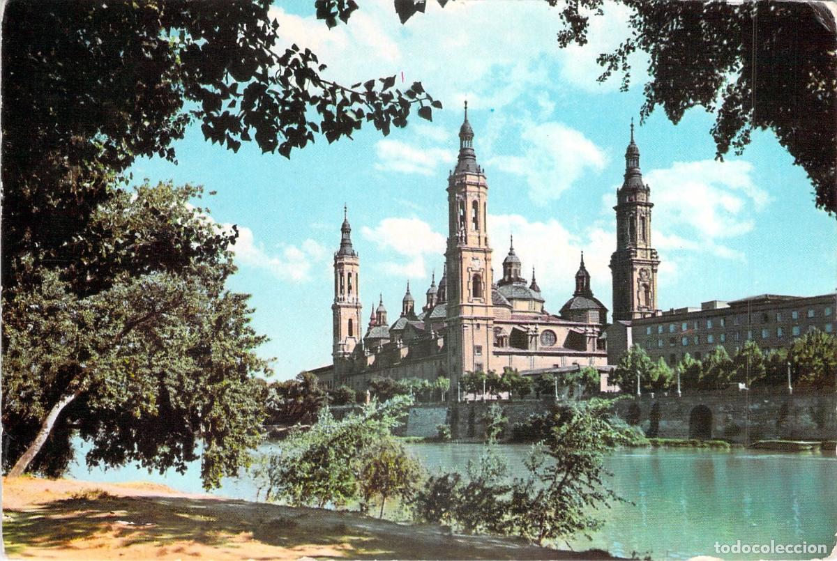Postales: Postal de Zaragoza: R&iacute;o Ebro y Bas&iacute;lica del Pilar
