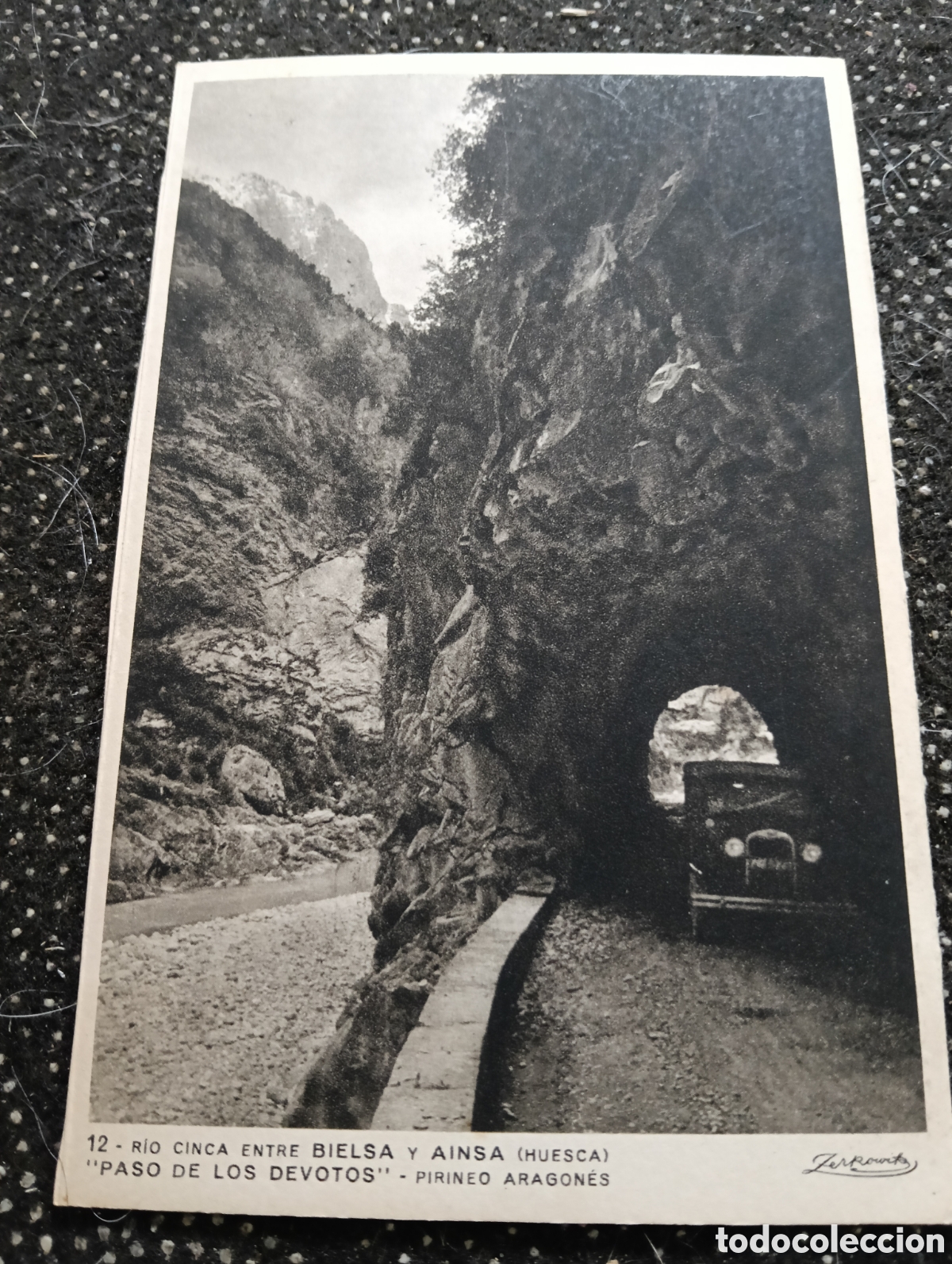 Postales: Postal del R&iacute;o Cinca entre Bielsa y A&iacute;nsa Huesca, Paso de los Devotos