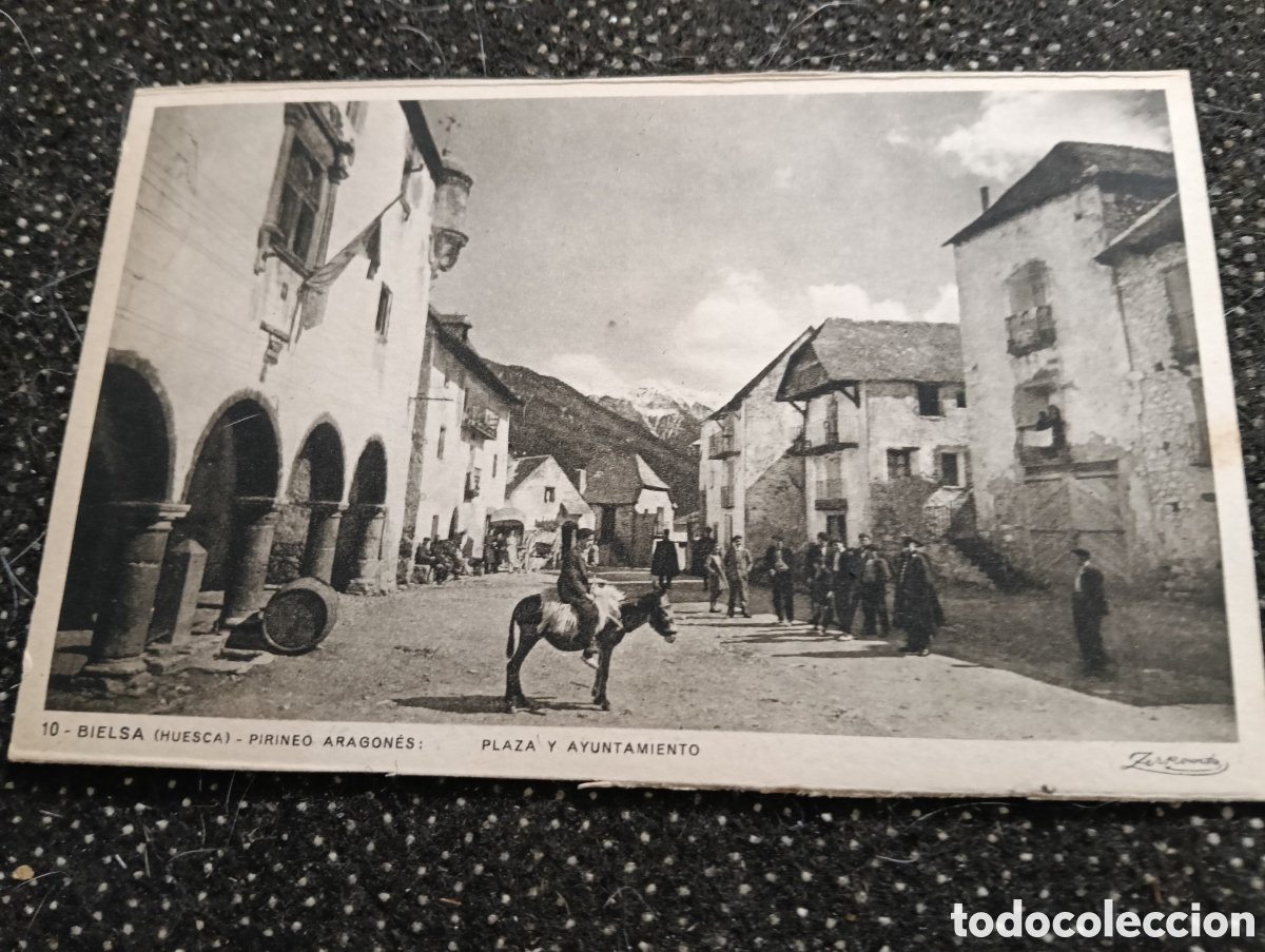 Postales: POSTAL BIELSA (HUESCA) - PIRINEO ARAGONES - PLAZA Y AYUNTAMIENTO