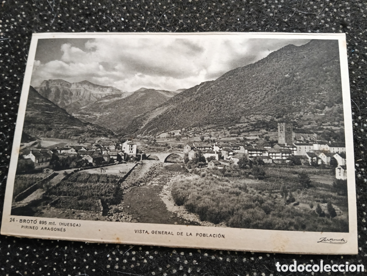 Postales: POSTAL DE BROTO (ALTO PIRINEO DE ARAGON) VISTA GENERAL DE LA POBLACION - ZERKOWITZ