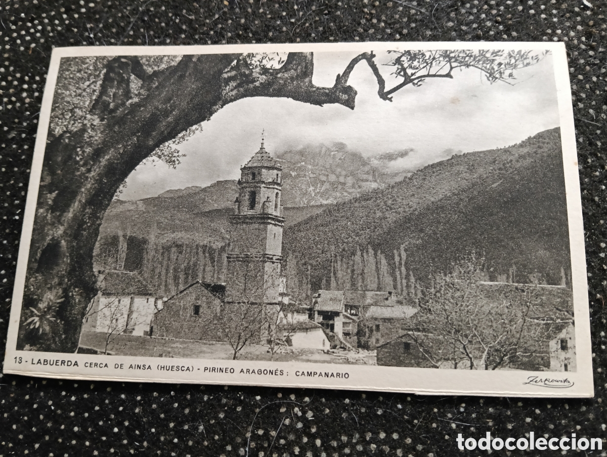 Postales: Postal de LABUERDA (Huesca) Cerca de Ainsa, Campanario Zerkowitz