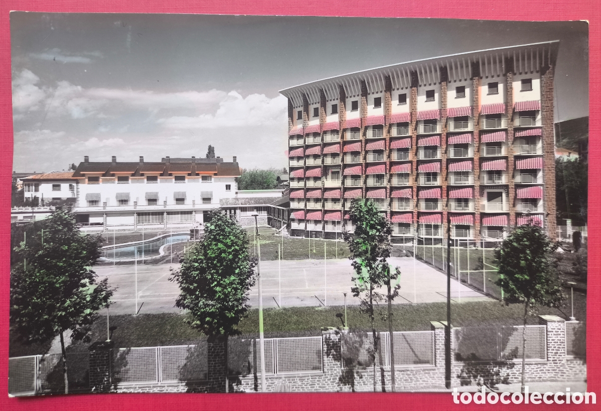 Postales: JACA GRAN HOTEL POSTAL FOTOGR&Aacute;FICA COLOREADA HUESCA C. 1955