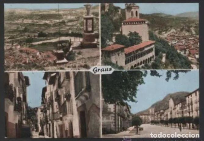 Postcards: Graus. *Vista panor&aacute;mica...* Ed. RAE - Com. Josan n&ordm; 5. Escrita.