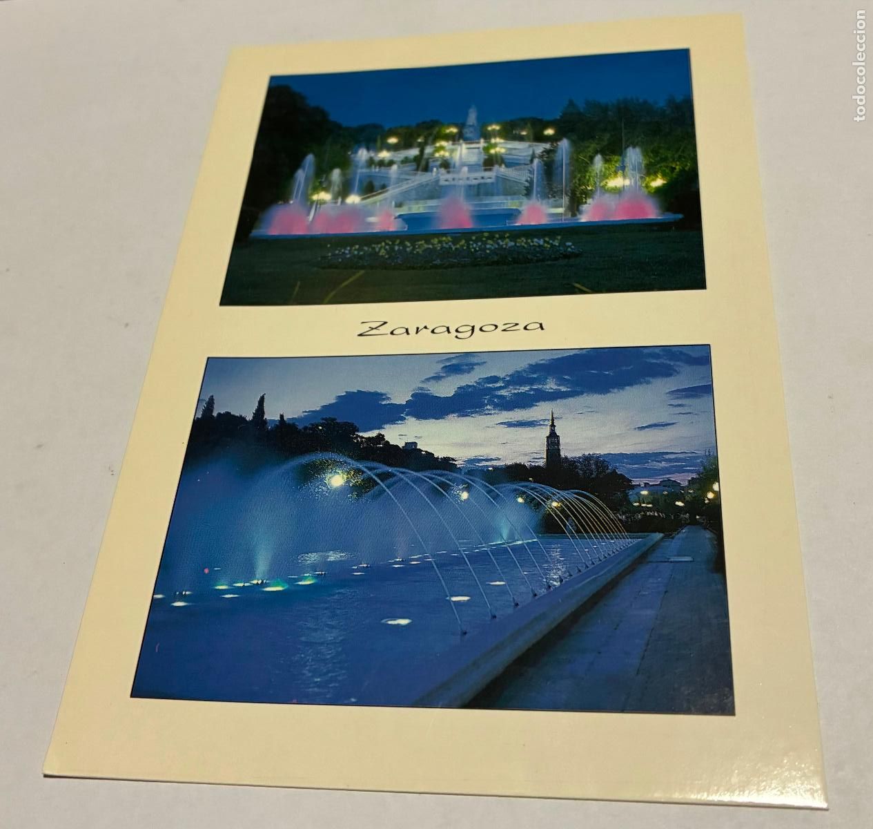 Postales: POSTAL ZARAGOZA FUENTES ANTIGUO PARQUE PRIMO DE RIVERA AHORA LABORDETA