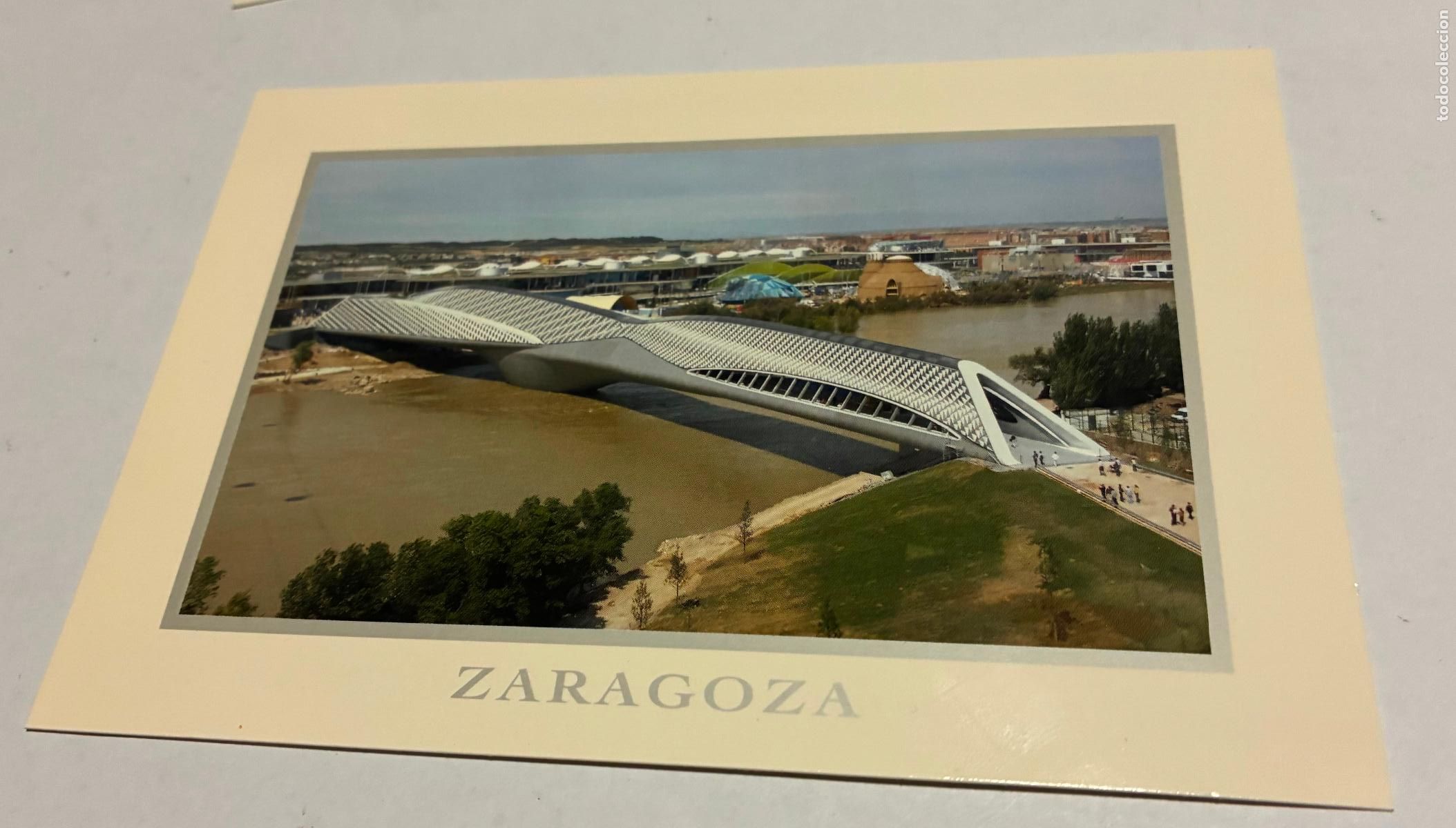 Postales: POSTAL ZARAGOZA PABELLON PUENTE DE ZAHA HADID EXPO 2008