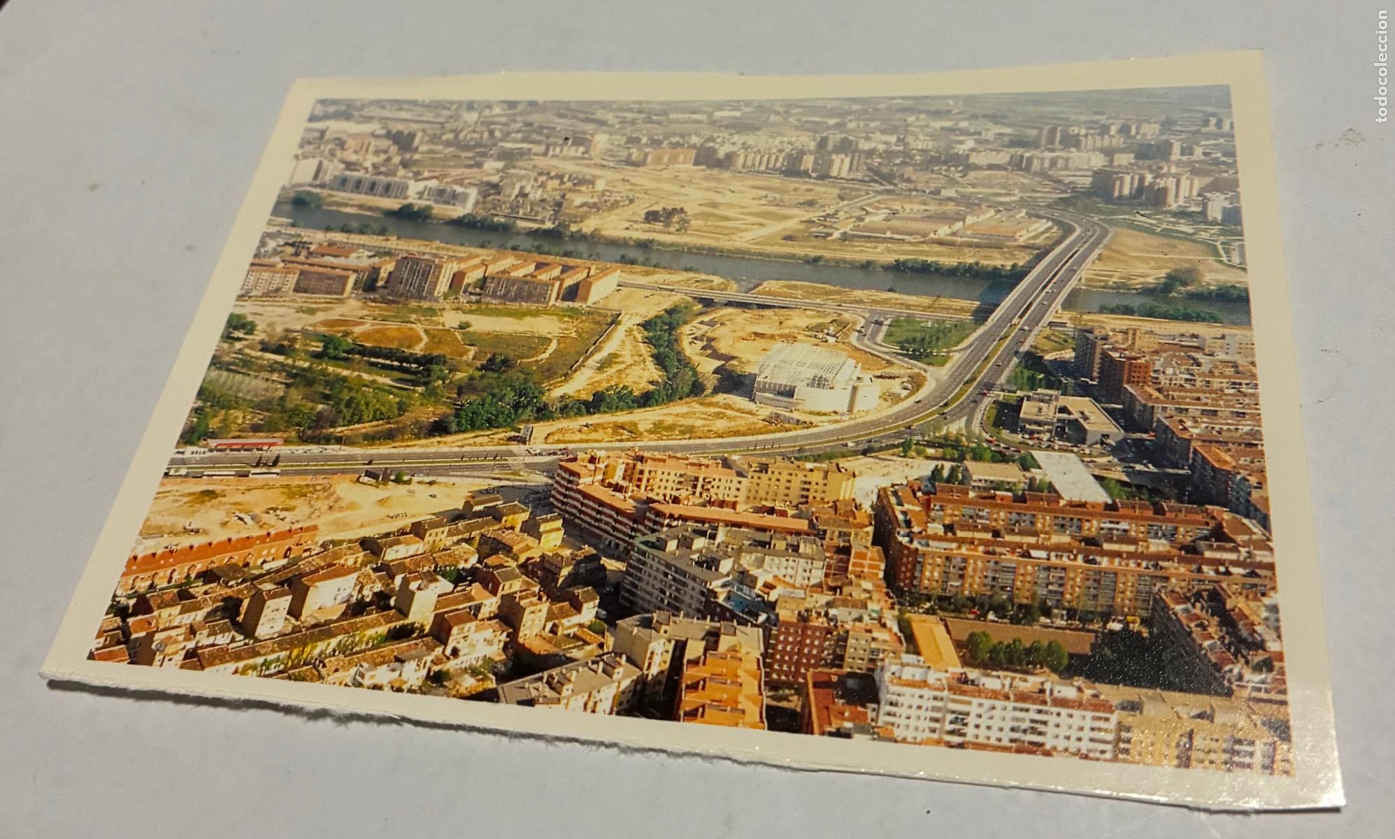 Postales: POSTAL ZARAGOZA VISTA AEREA DE LAS FUENTES, BARRIO QUE QUEDA DEBAJO AL FONDO LA JOTA Y VADORREY