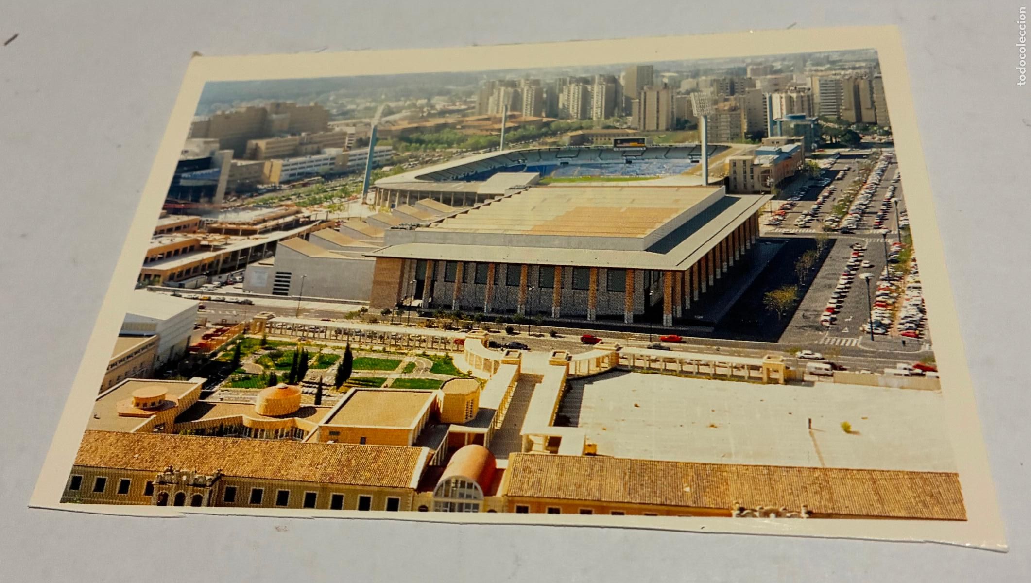 Postales: POSTAL ZARAGOZA VISTA AEREA ESTADIO DE LA ROMAREDA PALACIO DE CONGRESOS Y HOSPITAL MIGUEL SERVET