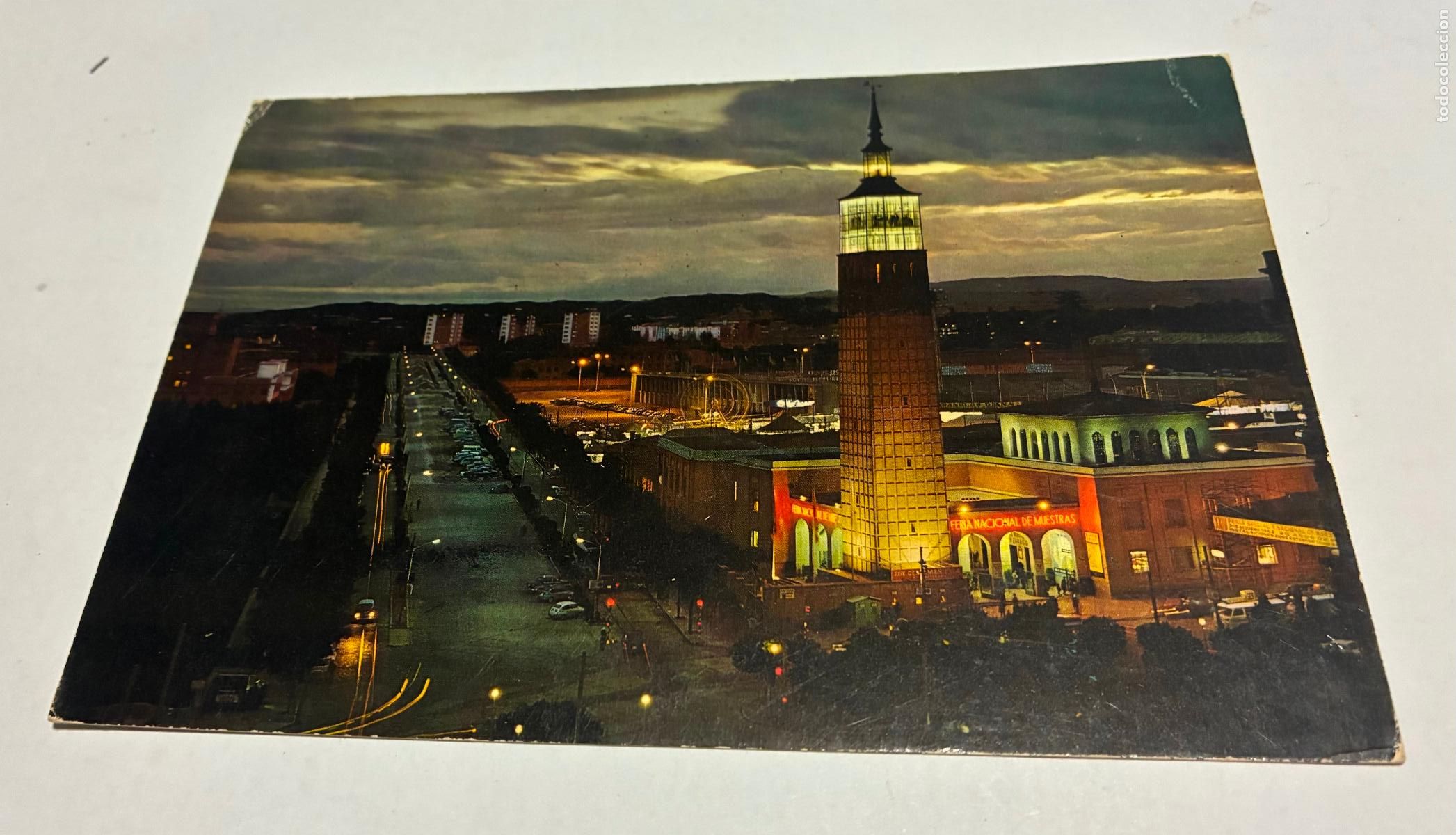 Postales: POSTAL ZARAGOZA FERIA NACIONAL DE MUESTRAS Y AVENIDA ISABEL LA CATOLICA