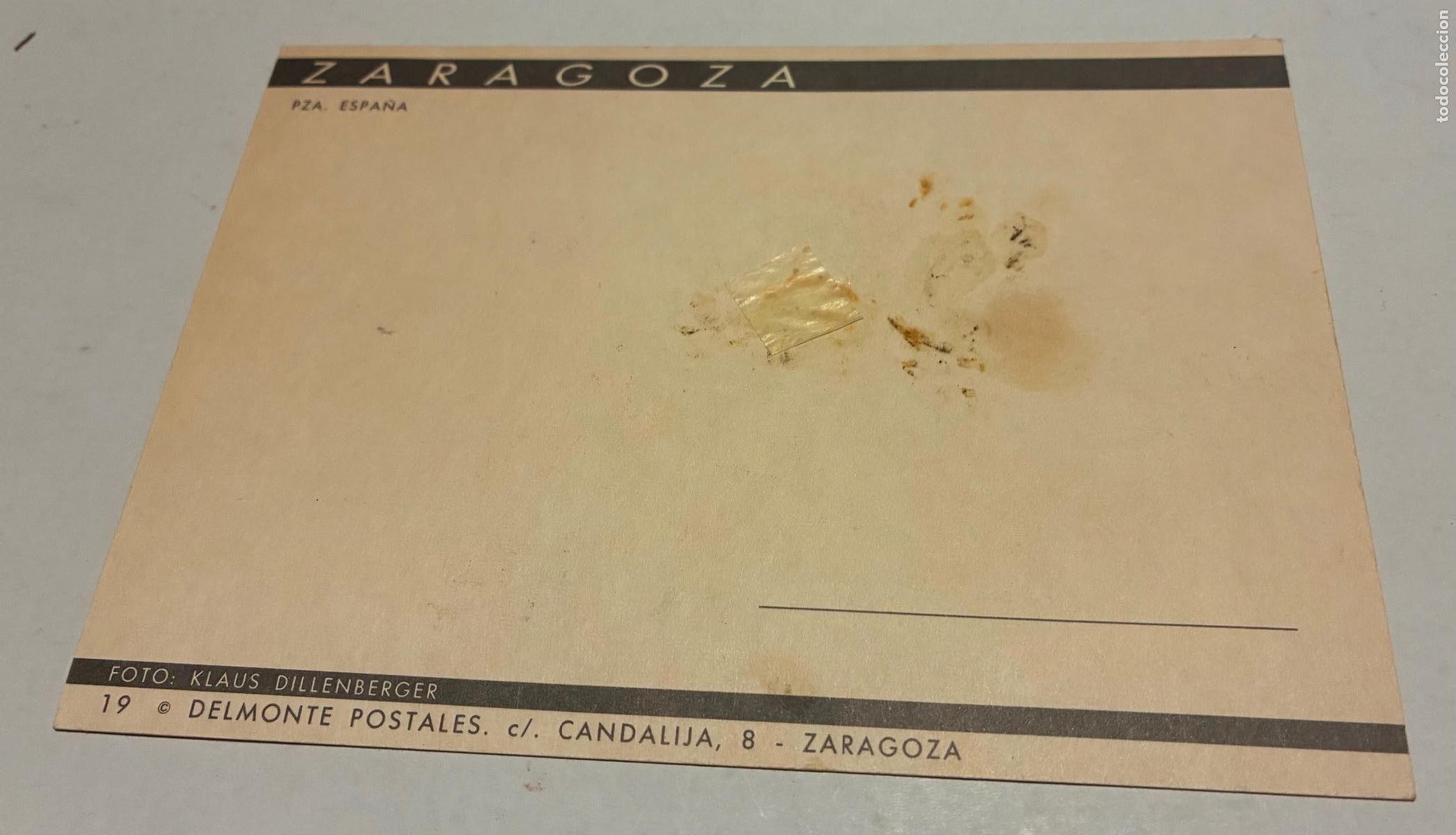 Postales: POSTAL ZARAGOZA PZA ESPA&Ntilde;A, - Foto 2