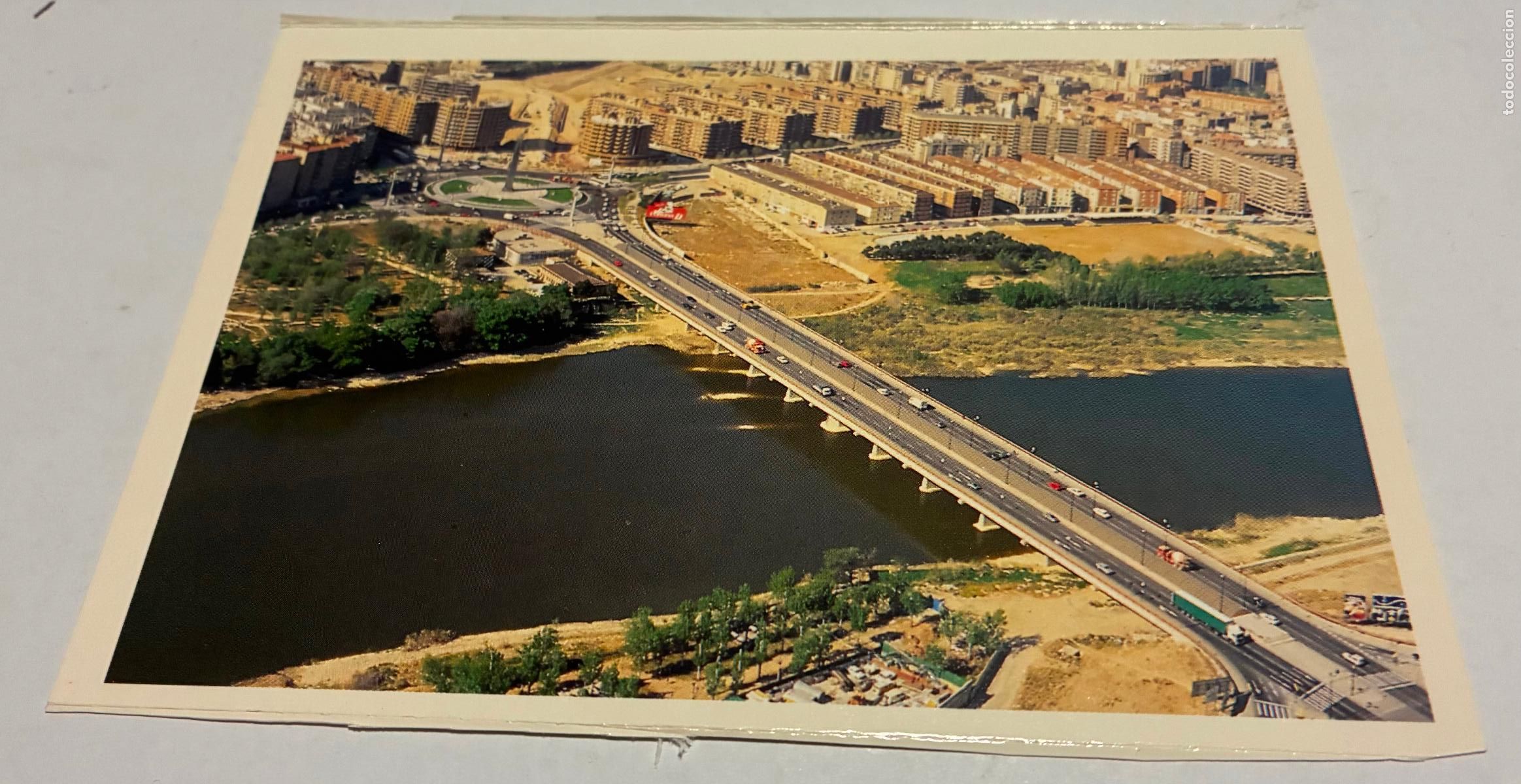 Postales: POSTAL ZARAGOZA VISTA AEREA DE LA ALMOZARA PLAZA DE EUROPA Y ENTRADA BARRIO DE LA ALMOZARA