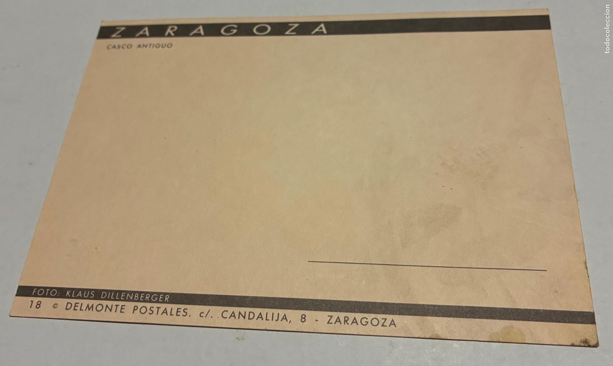 Postales: POSTAL ZARAGOZA CASCO ANTIGUO, - Foto 2