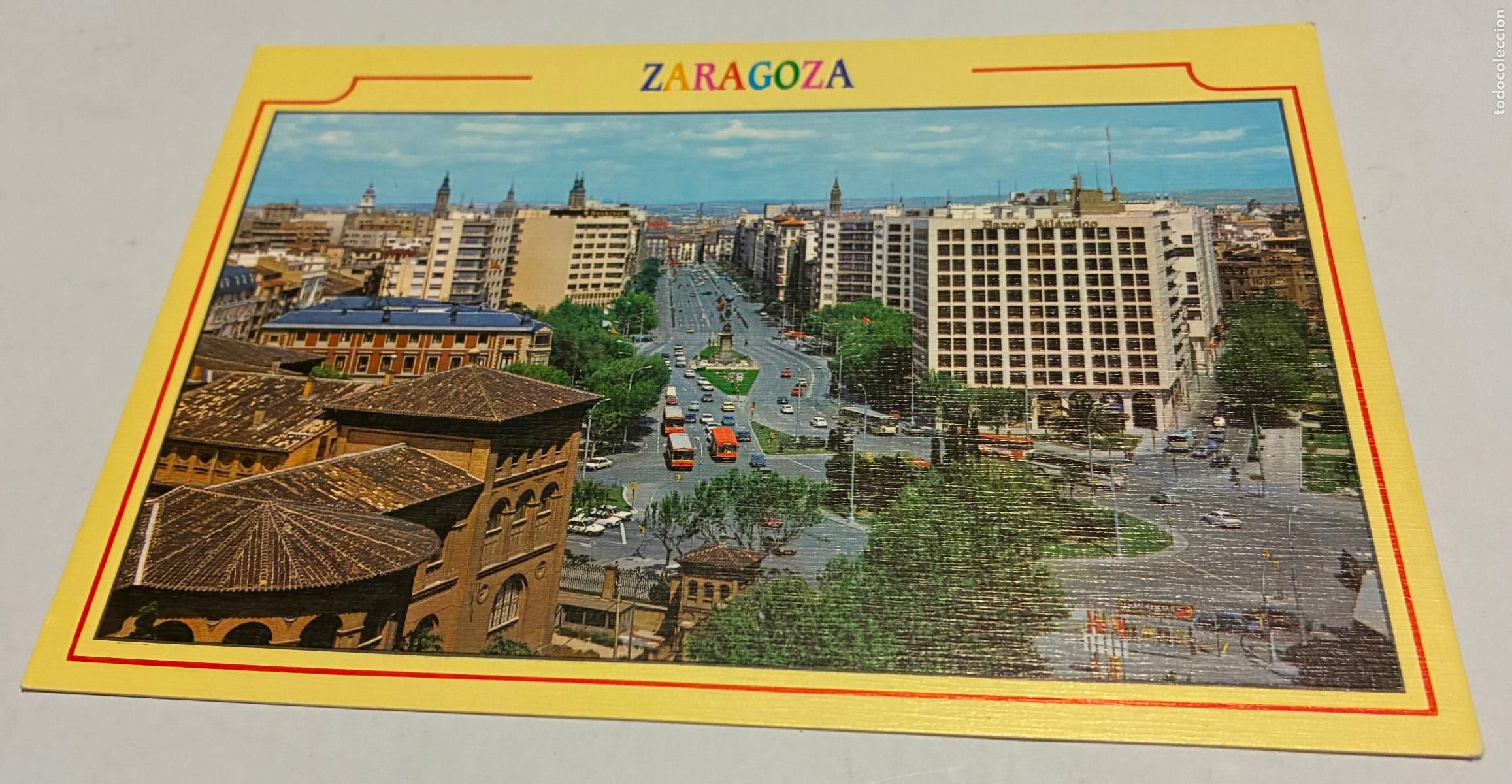 Postales: POSTAL ZARAGOZA PLAZA DEL PARAISO, ARAGON Y AVENIDA DE LA INDEPENDENCIA
