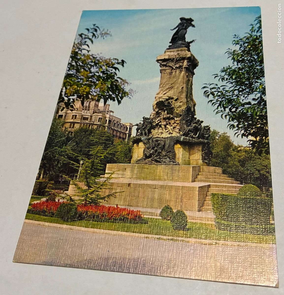 Postales: POSTAL ZARAGOZA PLAZA JOSE ANTONIO ACTUAL PLAZA DE LOS SITIOS, MONUMENTO A LOS SITIOS