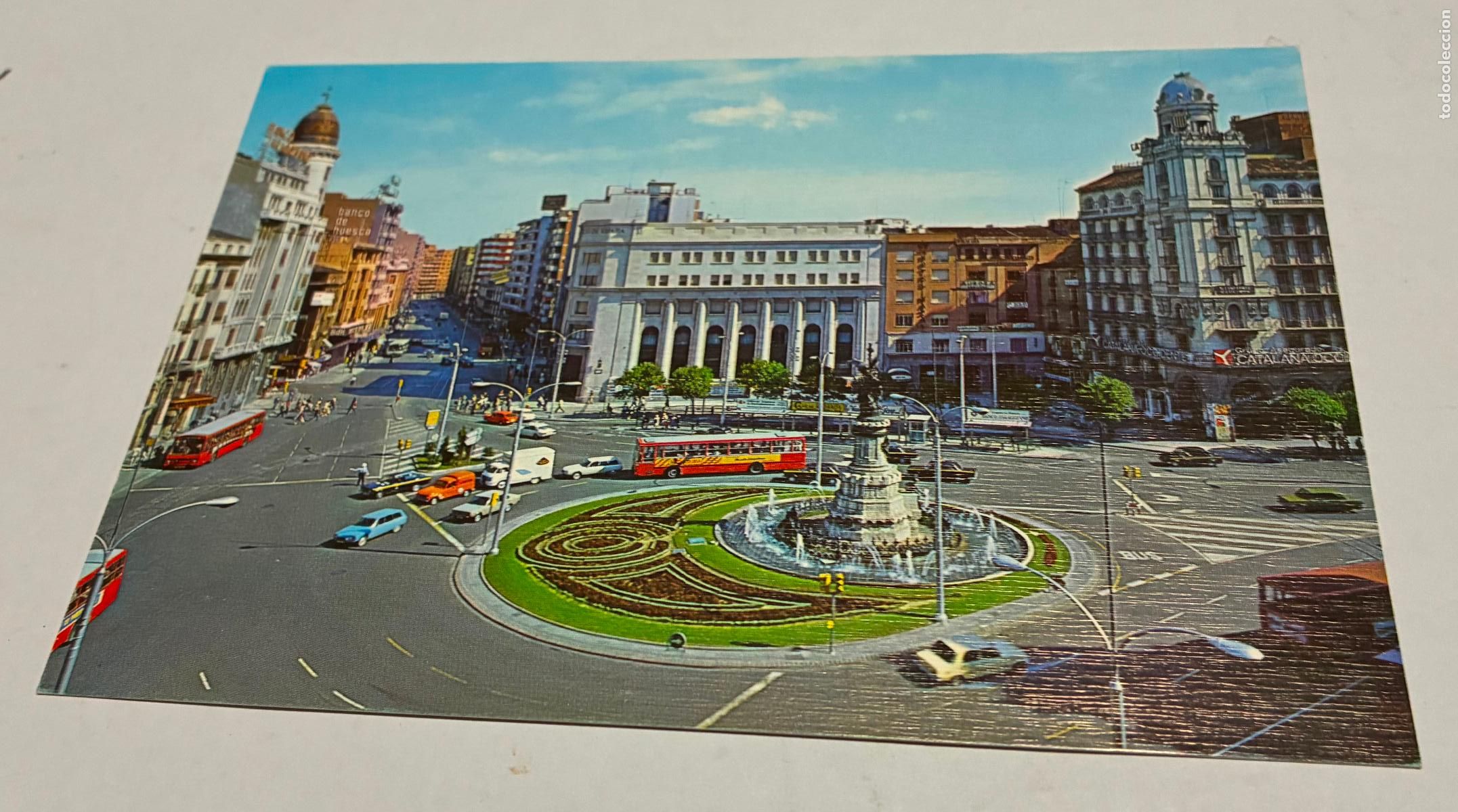 Postales: POSTAL ZARAGOZA PLAZA DE ESPA&Ntilde;A Y COSO
