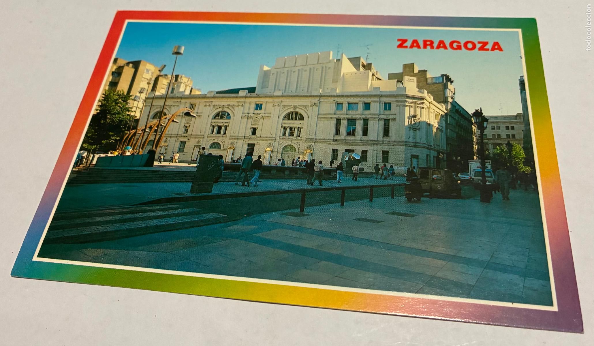 Postales: POSTAL ZARAGOZA, PLAZA DE SAN JOSE SINUES, TEATRO PRINCIPAL