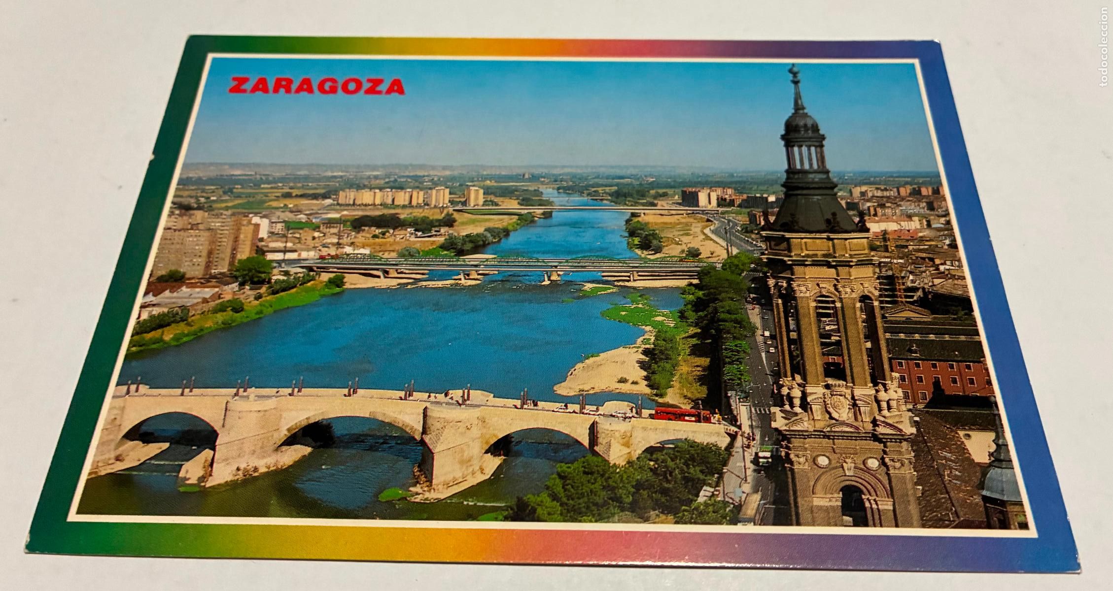 Postales: POSTAL ZARAGOZA BASILICA DEL PILAR Y RIO EBRO
