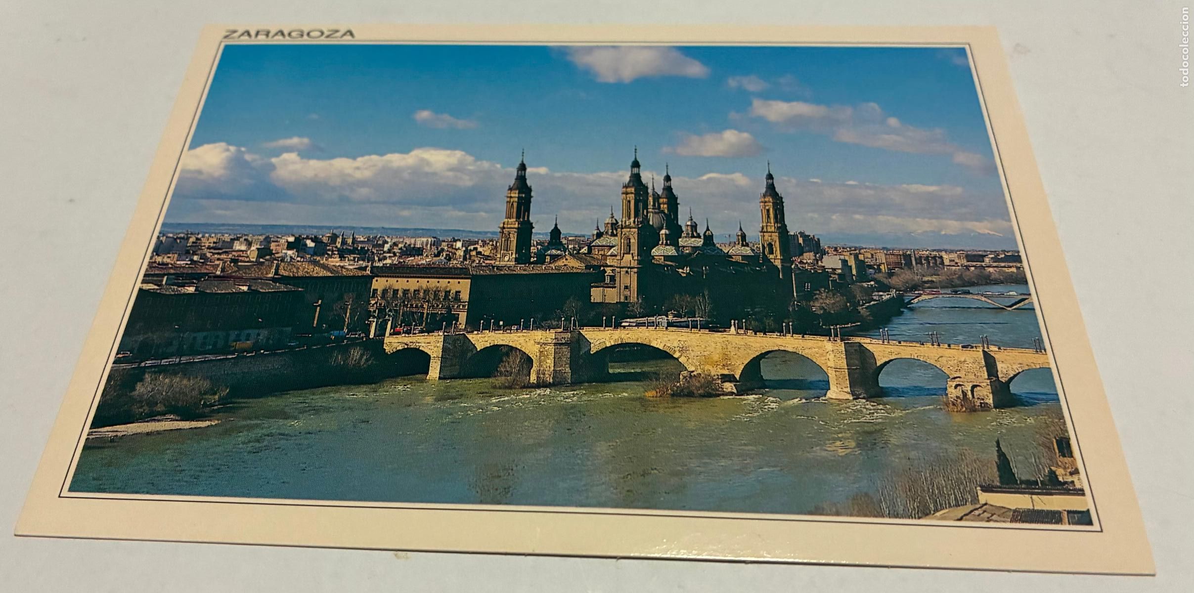 Postales: POSTAL ZARAGOZA EL PILAR DE PIEDRA Y RIO EBRO