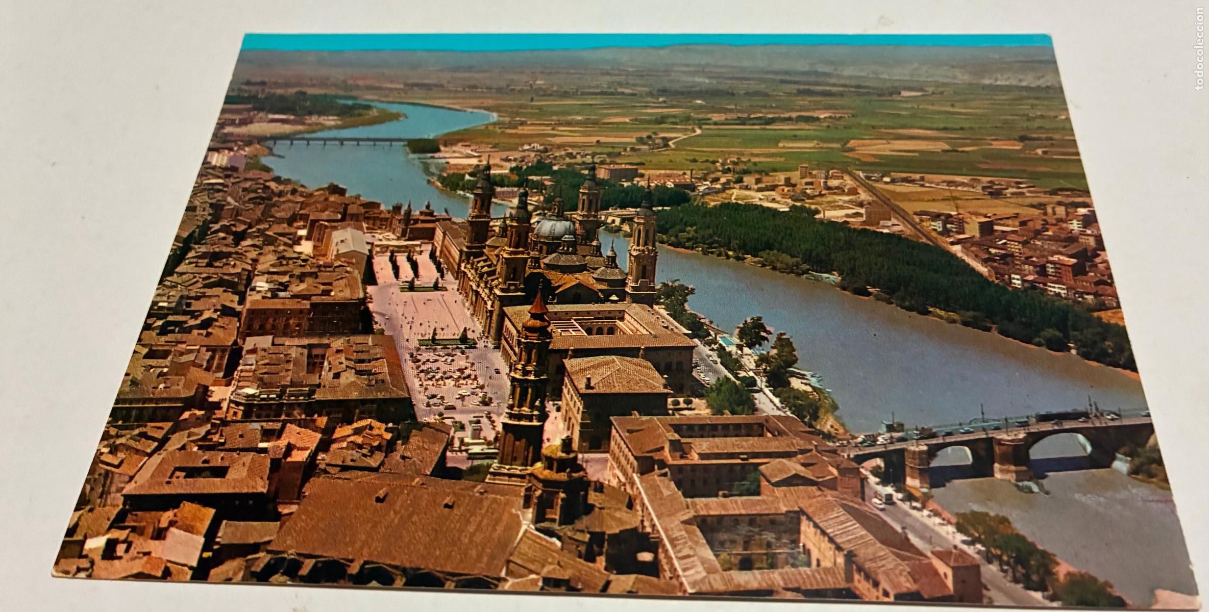 Postales: POSTAL ZARAGOZA BASILICA DEL PILAR Y RIO EBRO
