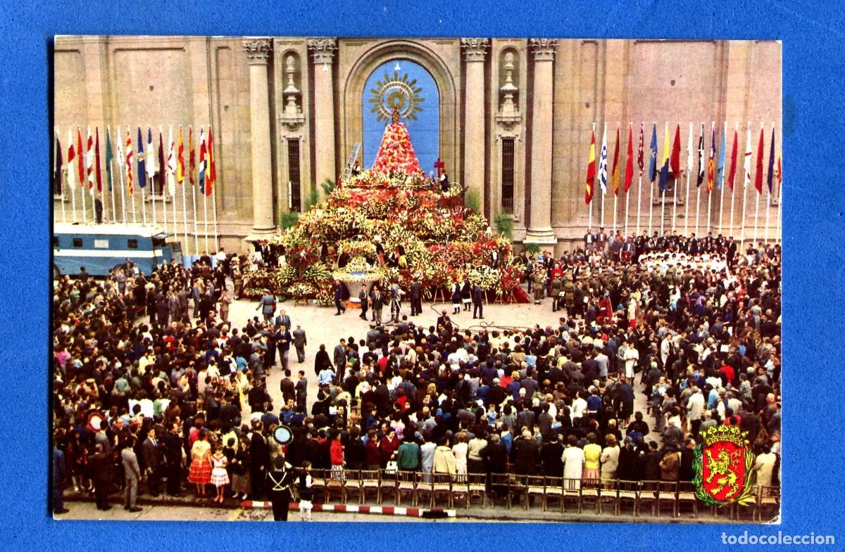 Postales: POSTAL SIN CIRCULAR ZARAGOZA 3 OFRENDA A LA VIRGEN DEL PILAR EDITA VALMAN