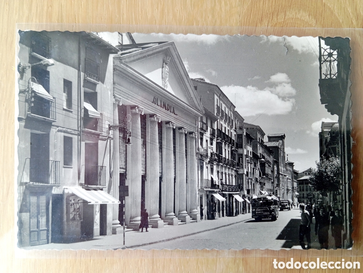 Postales: POSTAL HUESCA TEATRO OLIMPIA Y COSO ALTO GARC&Iacute;A GARRABELLA 15 CIRCULADA EN 1961