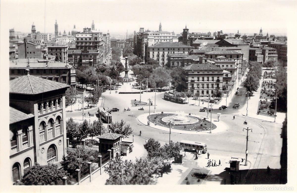 Postales: Postal de la Plaza de Para&iacute;so en Zaragoza, Espa&ntilde;a