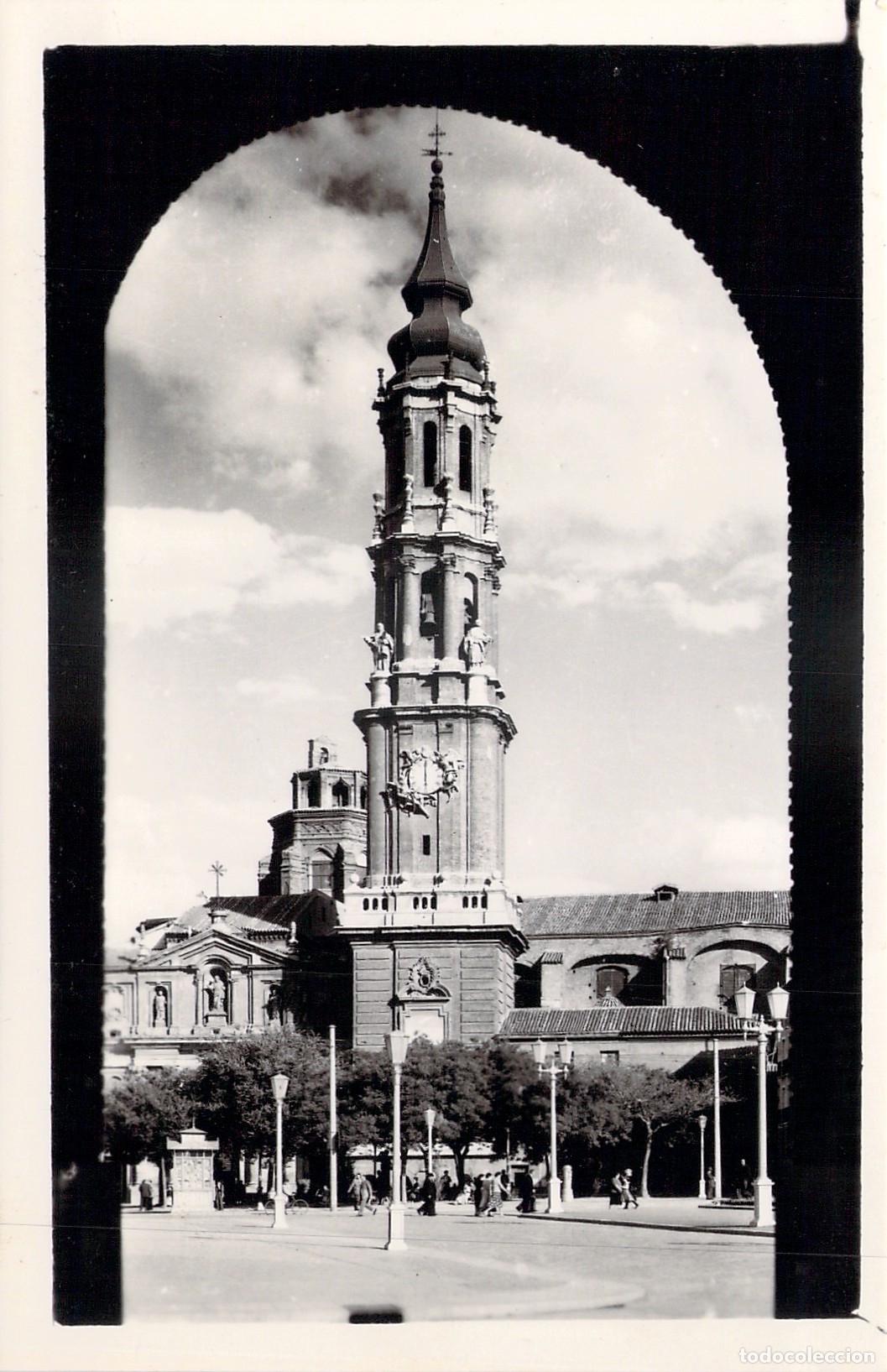 Postales: Postal de Zaragoza, Templo de La Seo y Catedral del Salvador