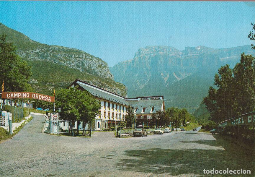Postales: ORDESA, HOTEL ORDESA Y CAMPING AL FONDO MONDARRUEGO &ndash; ED.SICILIA &ndash; S/C