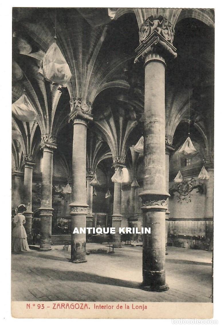 Postales: ZARAGOZA N&ordm; 93 INTERIOR DE LA LONJA / EDICION THOMAS / SIN FRANQUEAR