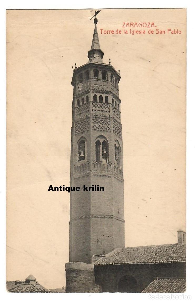Postales: ZARAGOZA / TORRE DE LA IGLESIA DE SAN PABLO / EDICION THOMAS / SIN FRANQUEAR