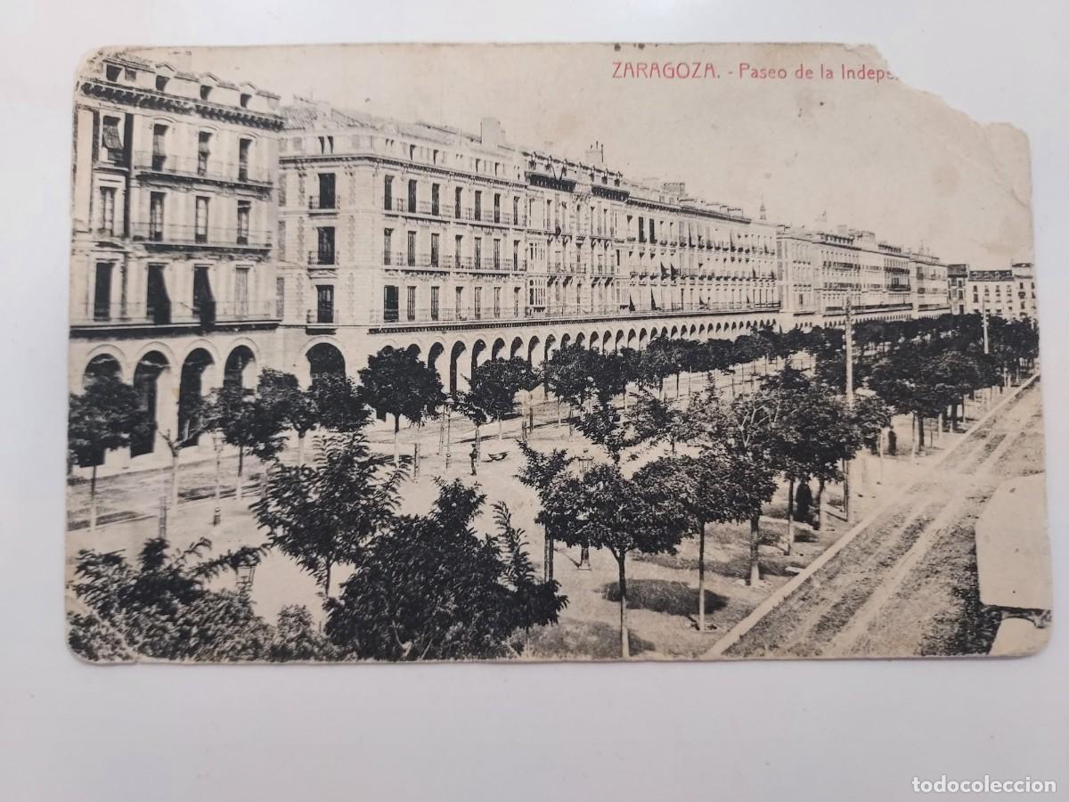 Postales: POSTAL ZARAGOZA PASEO DE LA INDEPENDENCIA. SIN CIRCULAR. Antigua
