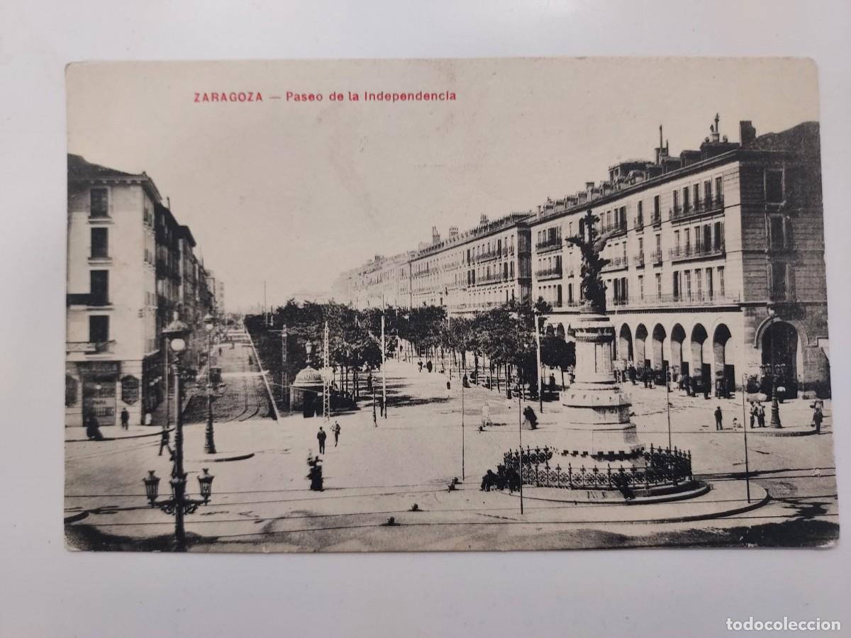 Postales: POSTAL ZARAGOZA PASEO DE LA INDEPENDENCIA. SIN CIRCULAR. Antigua