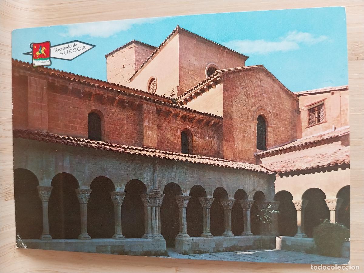 Postales: HUESCA CLAUSTRO SAN PEDRO ED PERGAMINO 12.065 SC ORIGINAL