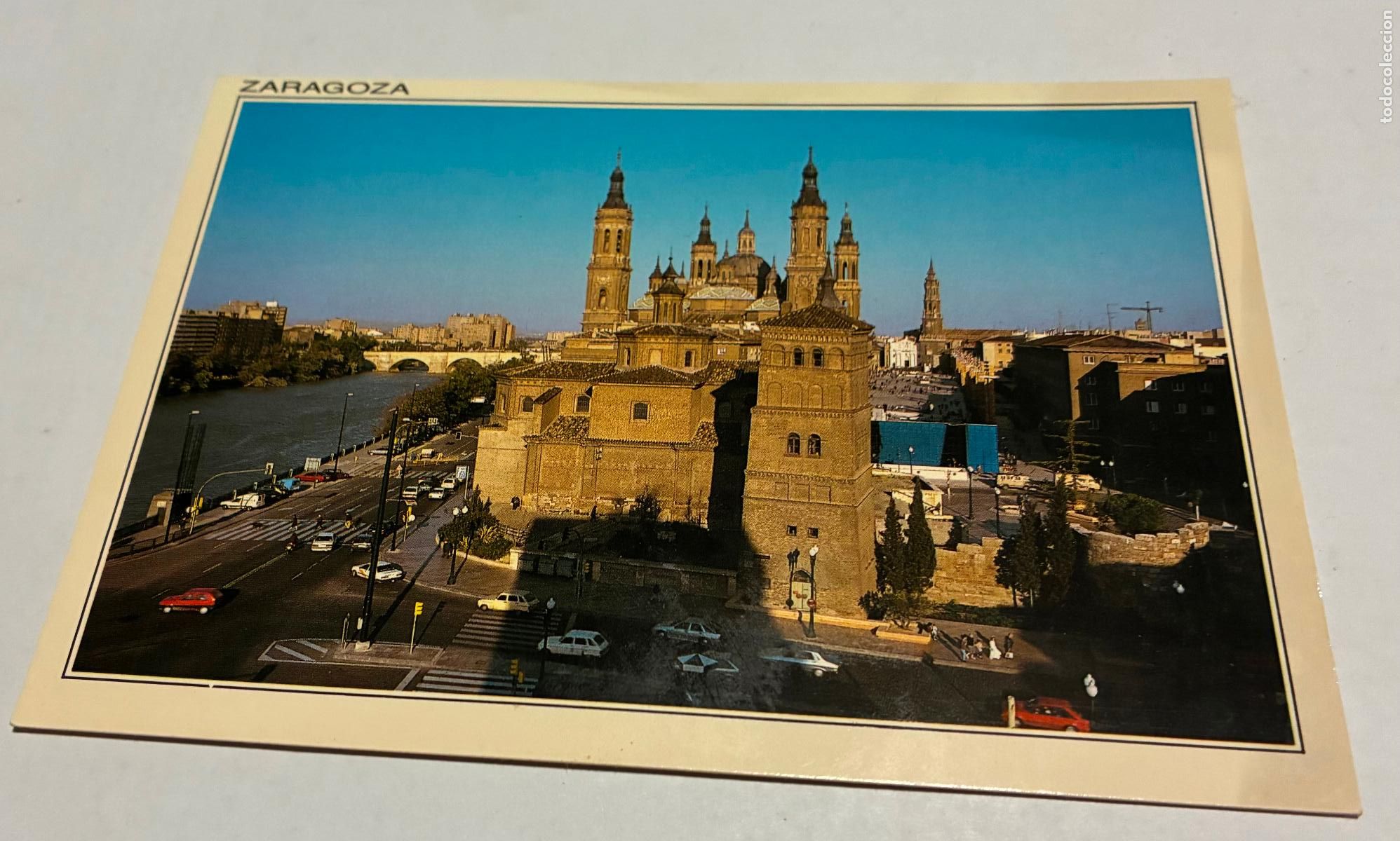 Postales: POSTAL ZARAGOZA VISTA GENERAL DEL PILAR MURALLAS Y RIO EBRO