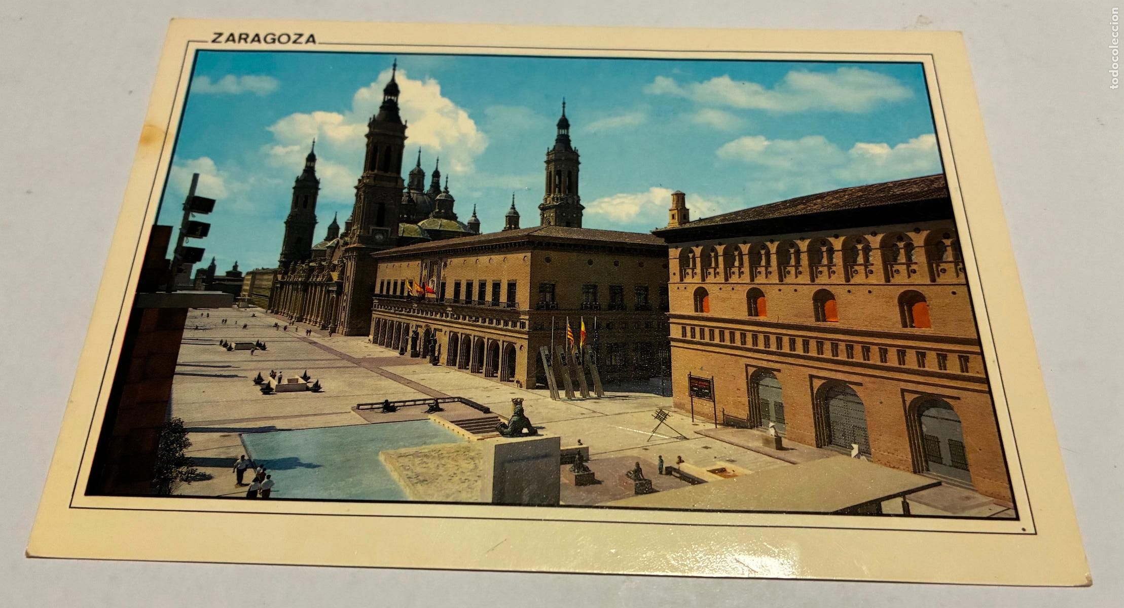 Postales: POSTAL DE ZARAGOZA PLAZA NUESTRA SE&Ntilde;ORA DEL PILAR