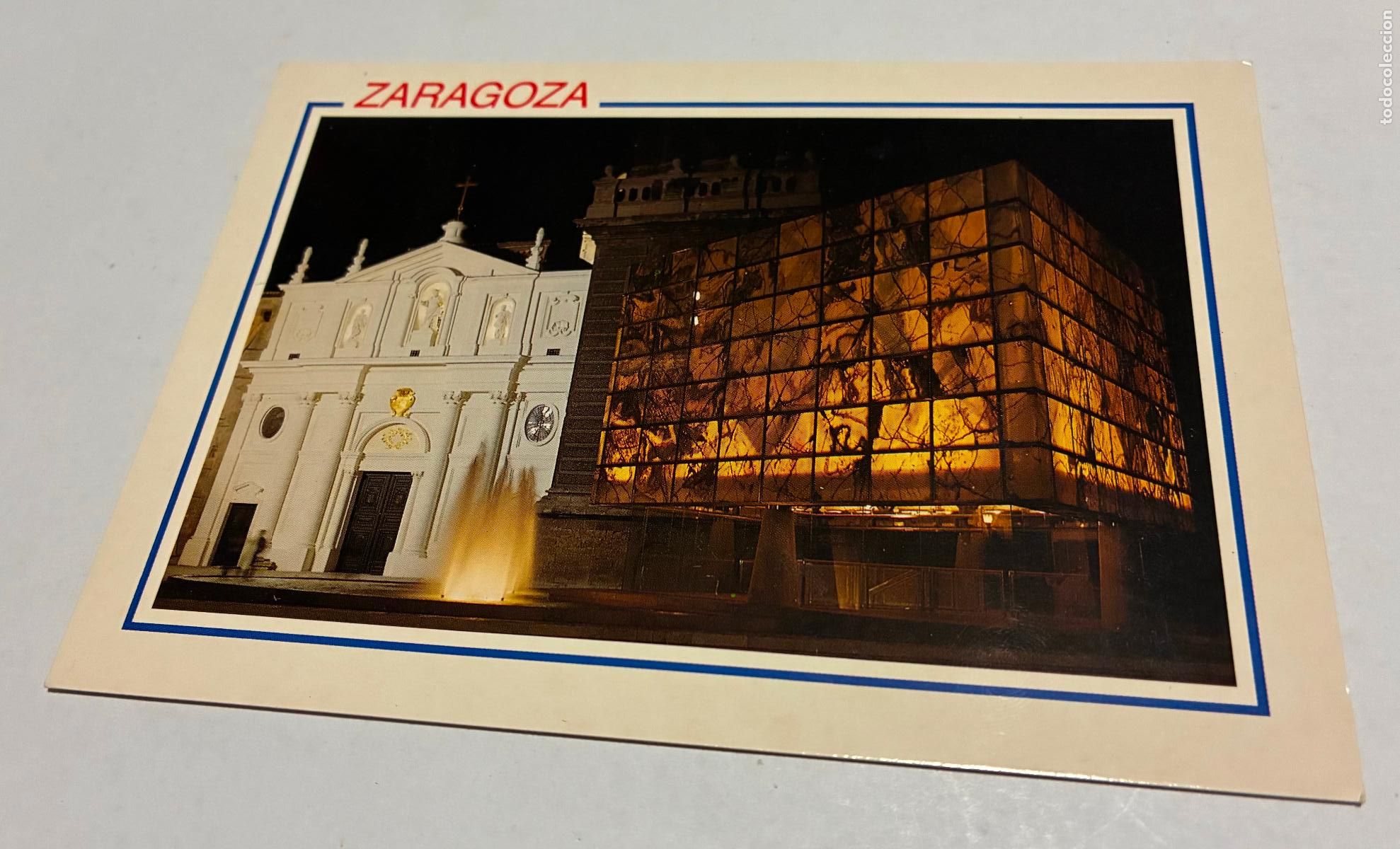 Postales: POSTAL ZARAGOZA PLAZA DE LAS CATEDRALES VISTA NOCTURNA