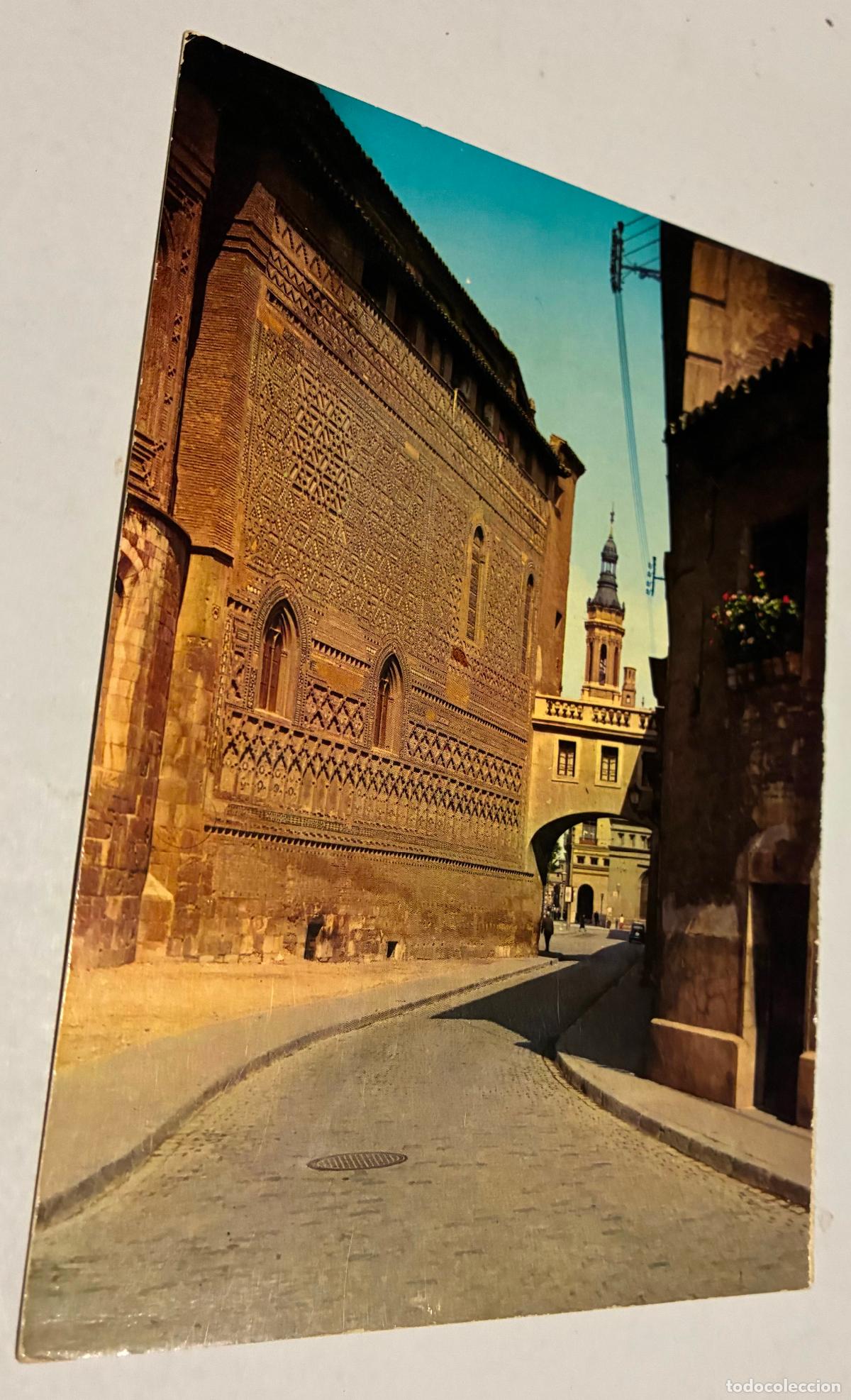 Postales: POSTAL ZARAGOZA LA SEO PARED MUDEJAR Y ARCO DEL ARZOBISPO