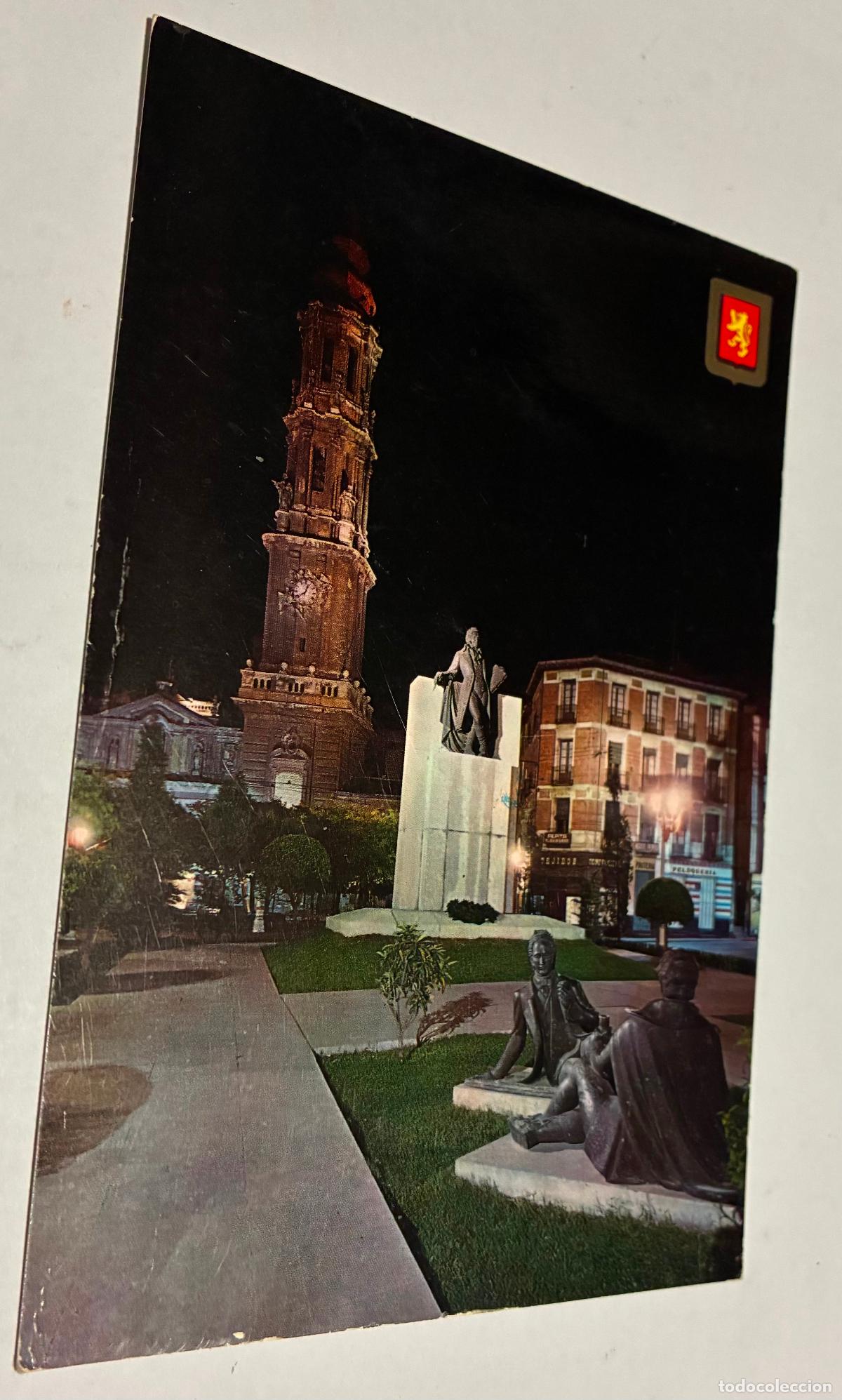 Postales: POSTAL ZARAGOZA MONUMENTO A GOYA Y CATEDRAL DE LA SEO
