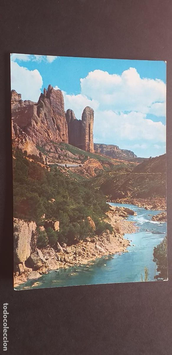 Postales: HUESCA-V15-III-150X105mm.-ESCRITA-ALTO ARAGON-MALLOS DE RIGLO SOBRE EL RIO GALLEGO...