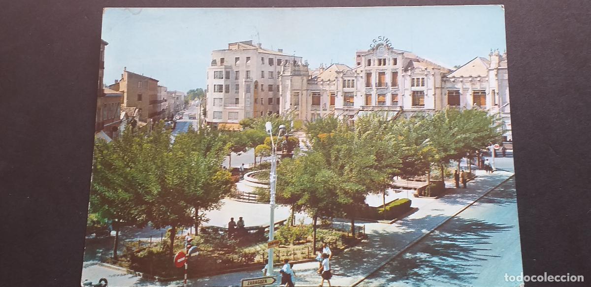 Postales: HUESCA-V15-III-150X105mm.-CIRCULADA-PLAZA ZARAGOZA Y CASINO...
