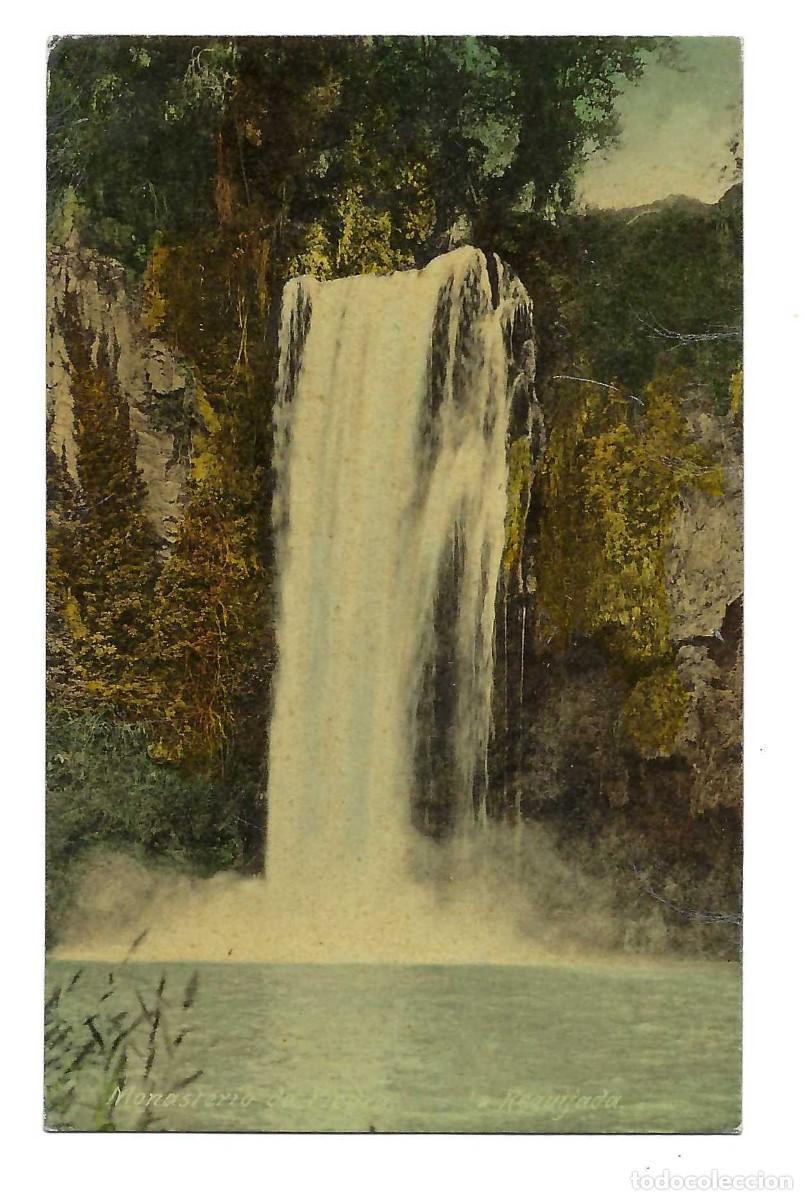 Postales: POSTAL COLOREADA- MONASTERIO DE PIEDRA.- LA REQUIJADA. ZARAGOZA. CIRCULADA. 1913
