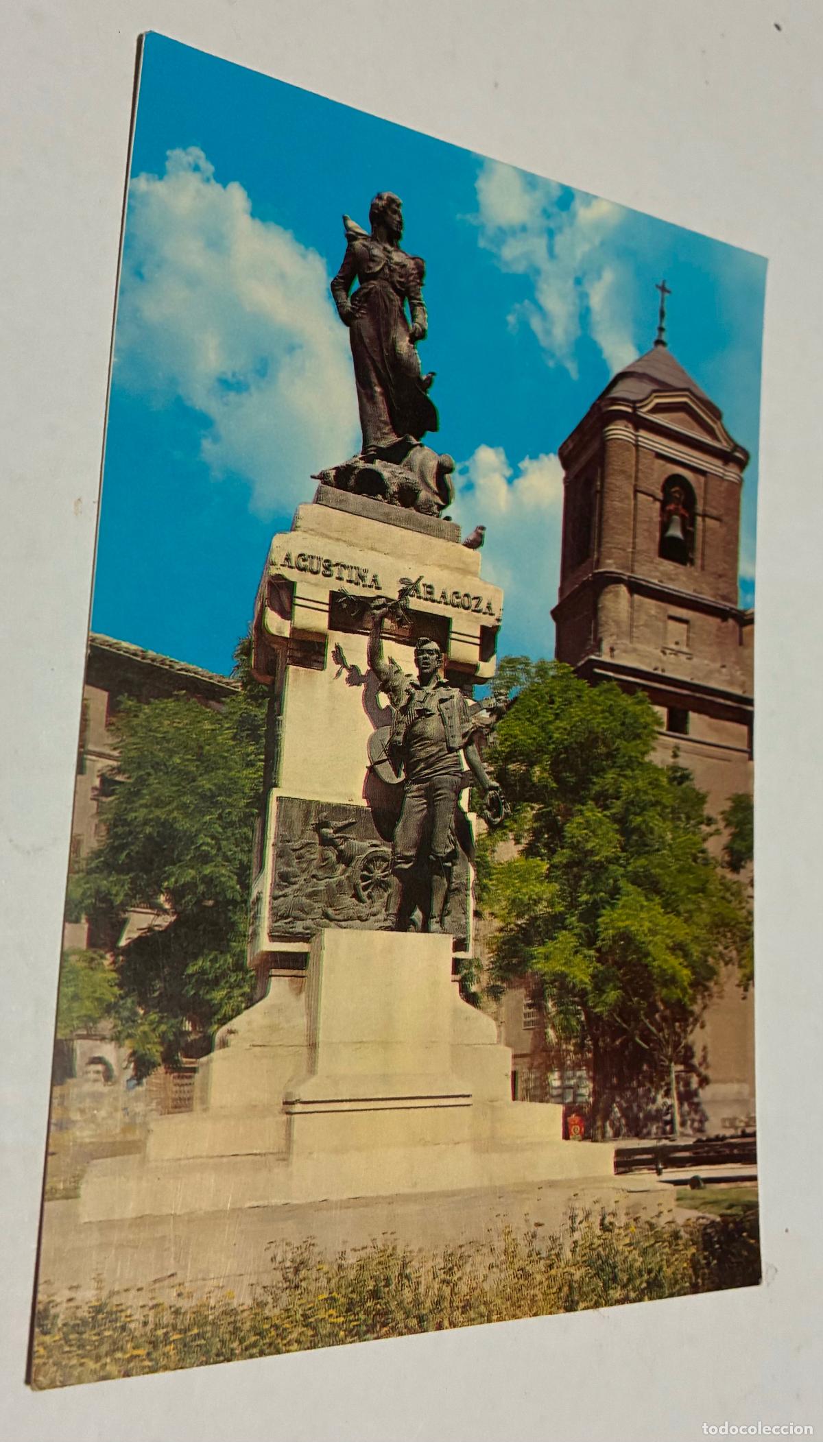 Postales: POSTAL ZARAGOZA, MONUMENTO A AGUSTINA ARAGON, HEROINA DE LA INDEPENDENCIA