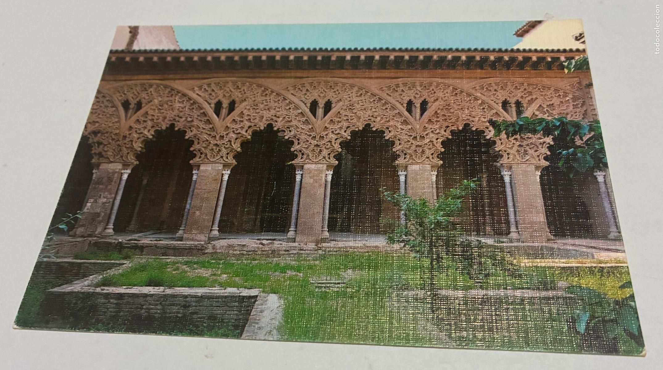 Postales: POSTAL ZARAGOZA CASTILLO DE LA ALJAFERIA, ARCOS MIXTILINIOS