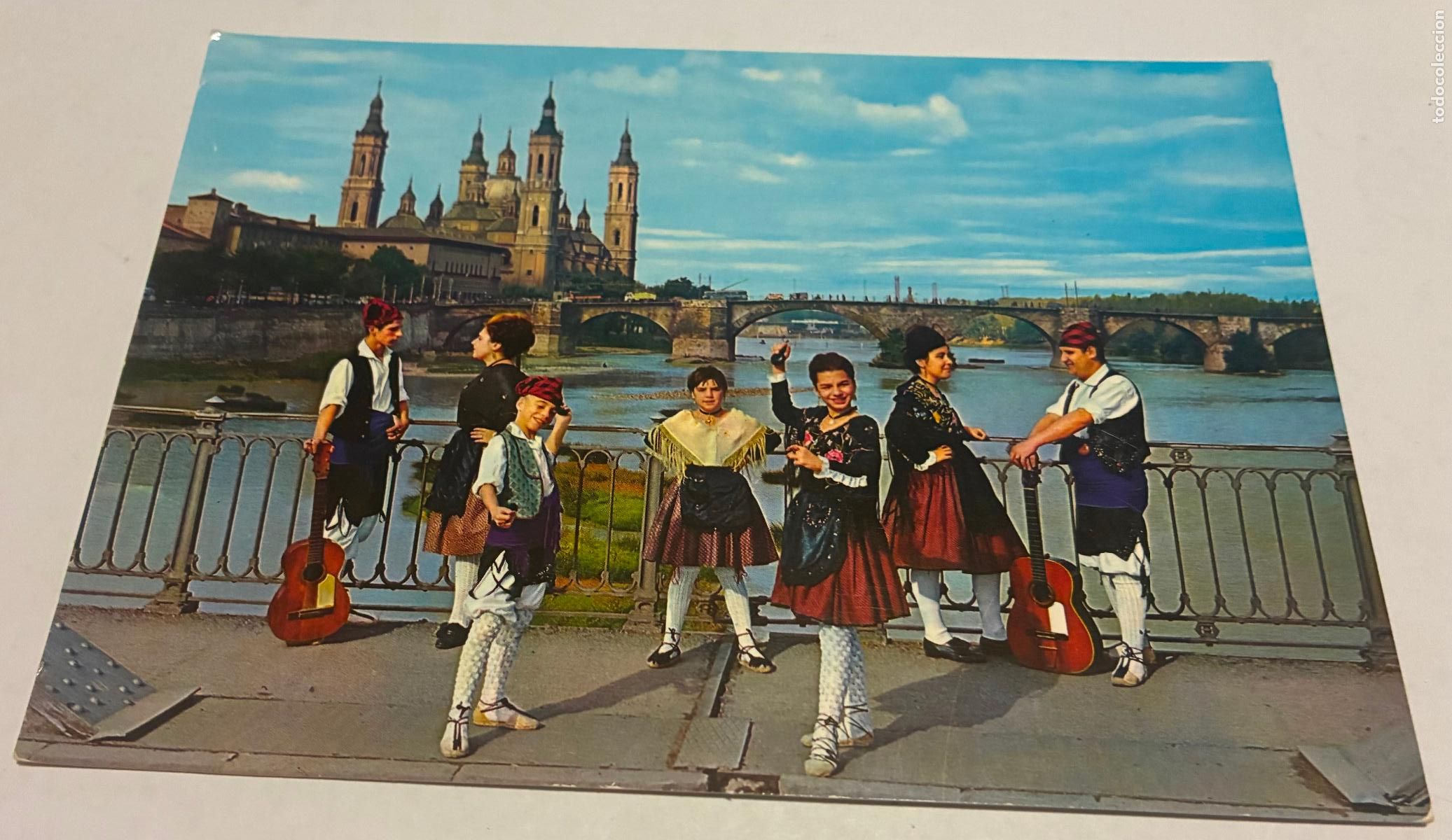 Postales: POSTAL ZARAGOZA, RIO EBRO, PUENTE DE PIEDRA Y BASILICA DEL PILAR