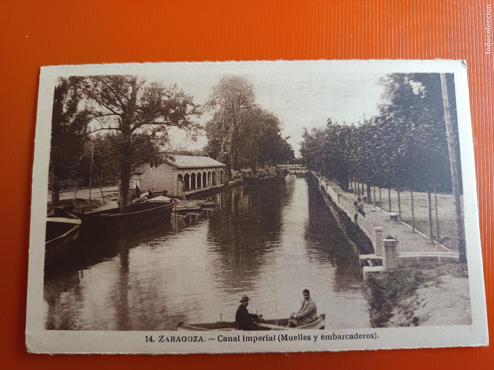 Postales: POSTAL ZARAGOZA, CANAL IMPERIAL MUELLES Y EMBARCADERO, 14, EDICION M. ARRIBAS, SIN CIRCULAR