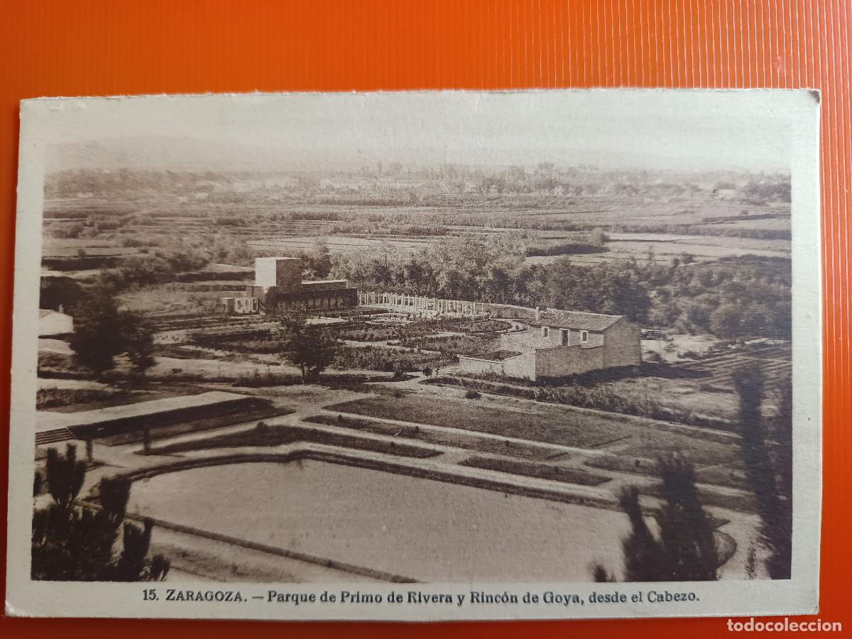 Postales: POSTAL ZARAGOZA, PARQUE DE PRIMO DE RIVERA Y RINCON DE GOYA, CABEZO, 15, EDICION M. ARRIBAS, S/C