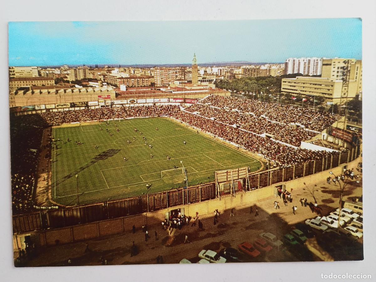 Postales: POSTAL ESTADIO LA ROMAREDA ZARAGOZA A&Ntilde;OS 60 SIN CIRCULAR
