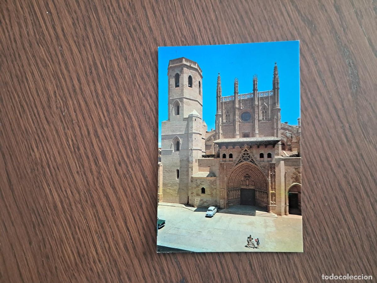 Postales: postal de Espa&ntilde;a, fachada principal catedral, Huesca n&ordm; 6. escrita.