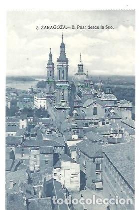 Postales: ANTIGUA POSTAL 5 ZARAGOZA EL PILAR DESDE LA SEO