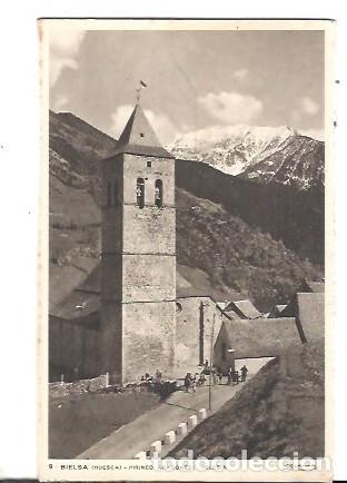 Postales: ANTIGUA POSTAL 9 BIELSA HUESCA PIRINEO ARAGONES IGLESIA ZERKOWITZ